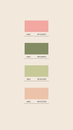 the color palette is shown with different colors and font, including red, pink, green,