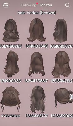 Code For Brown Hair, Hair Ids For Bloxburg, Berry Avenue Brown Hair Codes Y2k, Barry Avenue Codes Brown Hair, Cute Hair Codes Bloxburg, Roblox Brown Hair Codes Y2k, Berry Ave Outfit Codes Brown Hair, Roblox Id Codes For Hair Brown