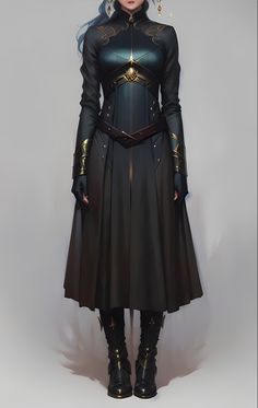 Star Wars Inspired Dress, Modern Fantasy Fashion, Female Assassin Outfits Modern, Armoured Dress, Dnd Sorcerer Outfit, High Fantasy Clothing, Female Armor Dress, Huntress Outfit, Fantasy Gowns Warriors