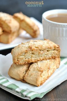 some cookies and a cup of coffee on a table