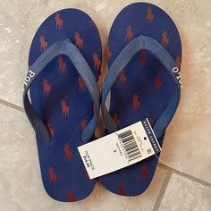 Boys Ralph Lauren Polo Flip Flops New With Tags Size 3 Casual Blue Flip Flops, Casual Blue Non-slip Flip Flops, Casual Non-slip Blue Flip Flops, Blue Non-slip Casual Flip Flops, Casual Blue Flat Flip Flops, Blue Slip-on Casual Flip Flops, Blue Casual Slip-on Flip Flops, Casual Blue Slip-on Flip Flops, Casual Blue Flip Flops With Cushioned Footbed