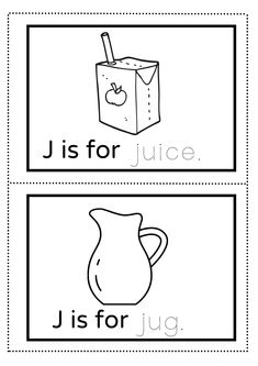 the words j is for juice and j is for jug