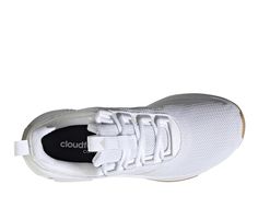 Sleek, sporty and seriously comfy. Teaming nicely with jeans, dresses and just about everything else in your closet, these adidas sneakers will stay in constant rotation. The smooth upper is lined for softness, while Cloudfoam cushioning delivers all the support you need on days that have you running here, there and everywhere. Made with a series of recycled materials, this upper features at least 50% recycled content. This product represents just one of our solutions to help end plastic waste. Adidas Mesh Athleisure Running Shoes, Adidas Mesh Sneakers For Jogging, Adidas Mesh Running Shoes In Athleisure Style, Adidas Mesh Running Shoes For Light Sports, Adidas Running Shoes With Mesh Material, Adidas Mesh Running Shoes Athleisure, Adidas Mesh Running Shoes Athleisure Style, Adidas Logo Mesh Sneakers For Light Sports, Adidas Mesh Running Shoes For Athleisure