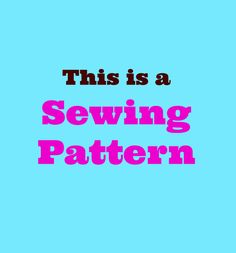 this is a sewing pattern on a blue background