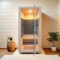 Small size, more suitable for family use, does not take up space, and is more convenient to move Hart Enjoy life | Hart Enjoy life Single small solid wood sauna, family sauna room brown | Wayfair Sauna Project, Wood Sauna, Home Sauna, Indoor Sauna, Trends 2025, Room Brown, Take Up Space, Sauna Room, Gym Ideas