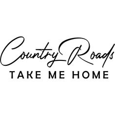 the logo for country roads take me home