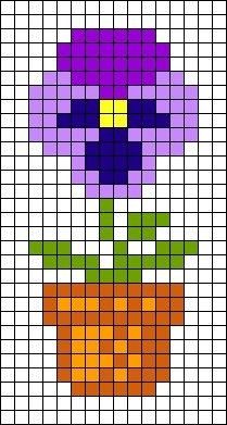 a cross stitch pattern with an image of a flower