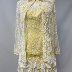 Nnmmmmm Elegant Spring Wedding Jacket Dress, Elegant Spring Cocktail Outerwear, Elegant Evening Jacket Dress For Spring, Elegant Spring Evening Jacket Dress, Spring Evening Elegant Jacket Dress, Elegant Yellow Spring Outerwear, 2 Piece Dress, Dress And Jacket, 4 Dresses