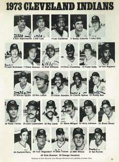 an old baseball team poster from the 1970's showing their members and numbers in black and white