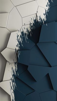 an abstract background with blue and white shapes