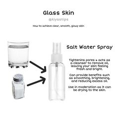 Salt Water For Skin, Skin Care Diy Routine, Hygiene Motivation, How To Get Glass Skin, Éd Twt, Glass Skin Tips, Skincare Tips Beauty Secrets, Clear Healthy Skin, Good Skin Tips