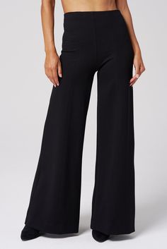 Ponte Wide Leg Women's Pants | Perfect Ponte | Franne Golde Makeup Wishlist, Kimono Sweater, Versatile Pants, Ultra Wide, Power Suit, Ponte Pants, Wide Leg Pant, Wide Pants, Bead Embroidery