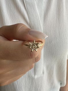 Gold Sun Ring | Sun Ring Gold | Gold Summer Ring | Gold Sunrise Ring | Summertime Ring | Gold August Ring Sun Ring Aesthetic, Sun Ring Silver, Gold Sun Ring, Gold Open Ring For Summer, Gold Rings As Summer Gift, Gold Rings For Summer Gift, Elegant Yellow Gold Rings With Sun And Moon Design, Summer Gift Gold Rings, Gold Rings For Summer