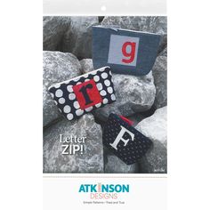 the book cover shows an image of rocks and letters