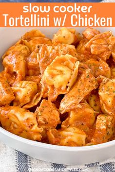 this slow cooker tortelli w / chicken recipe is so easy to make