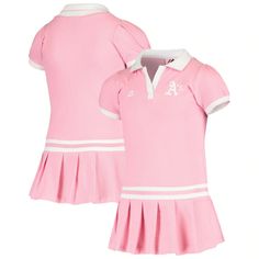 Oakland Athletics Girls Youth Polo Dress-Pink Majestic Brand Oakland Athletics, Girl Stickers, Polo Dress, Dress Pink, Pink Dress, Peplum Top, Free Shipping, Best Deals, Women's Top