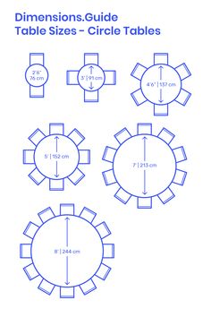 the table sizes guide for dining tables