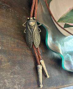 Cowboy Necktie, Weird Accessories, Beetle Wings, Western Gifts, Tie Necklace, Mens Necklace, Bolo Tie, Bugs And Insects, Funky Jewelry