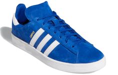 “adidas originals Campus Adv ‘Blue White’ features a blue upper with white accents, blending fresh color with classic Campus design.” Campus Design, Fresh Color, Adidas Campus, White Heels, How To Measure, White Accents, To The End, Good Grips, Choose The Right