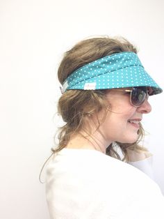 Summer Visor for Women - Adjustable hook and loop back closure - Two BRIM Sizes, Large and Small - Your color/fabric for EACH side! New Tie-dye Visor here: https://www.etsy.com/listing/990898831/tie-dye-summer-visor-womens-sun-hat-sun?ref=shop_home_active_1&frs=1 PLEASE NOTE: mustard dots, teal, dusty tan and grey arrows are all SOLD OUT. NOTE: grey arrows will be replaced with grey arrows on a cream background The adjustable visor for the woman who doesn't want to skip a beat and wants to p Adjustable Curved Brim Visor With Upf 50+, Adjustable Visor With Upf 50+ And Curved Brim, Adjustable Fit Green Hat For Beach, Fun Adjustable Sun Hat With Uv Protection, Green Adjustable Beach Hat, Green Hat With Upf 50+ Protection, Adjustable Brimmed Fun Sun Hat, Fun Adjustable Hat With Upf 50+, Lightweight Adjustable Visor Hat