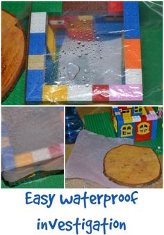 the instructions for making an easy waterproof invertition with lego blocks and construction materials