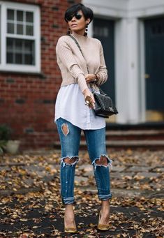 Kryzada Rodriguez, Casual Friday Work Outfits, Kyrzayda Rodriguez, Work Vibes, Comfy Fall Outfits, 40 Fashion, Denim Wear, Fall Clothing, Casual Friday