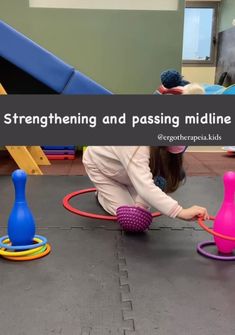 Visual Scanning Occupational Therapy, Pediatric Occupational Therapy Upper Extremity Strengthening, Midline Crossing Activities Preschool, Crossing The Midline Activities For Preschoolers, Crossing Midline Activities Occupational Therapy, Occupational Therapy Gross Motor Activities, Crossing Midline Occupational Therapy, Peds Occupational Therapy, Occupational Therapy Classroom Setup