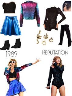 the evolution of taylor swift's outfits from 1989 to 2009