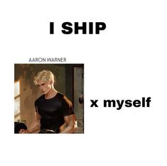 an advertisement for aaron warnner's album, x myself i ship