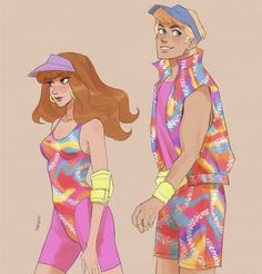 an image of a man and woman in swimsuits standing next to each other