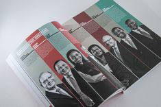 a brochure with pictures of men in suits and ties on the front cover