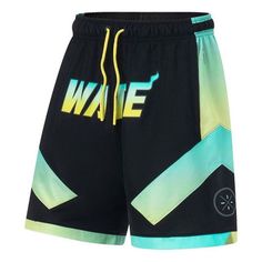 Li-Ning Way Of Wade Graphic Basketball Shorts 'Black Green' AAPT051-2 Summer Sportswear Pants For Leisure, Summer Leisure Sportswear Pants, Black Sports Pants For Summer, Black Sportswear Shorts For Leisure, Black Short Bottoms For Leisure, Black Athleisure Pants For Summer, Black Sports Short Leg Pants, Black Sports Bottoms For Summer, Leisure Black Athletic Shorts