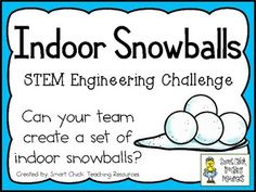 Creat a Set of Indoor Snowballs - STEM Engineering Challenge $ Stem Engineering Activities, Winter Stem Challenges, Stem Preschool, White Paper Plates, Indoor Snowballs, Steam Kids