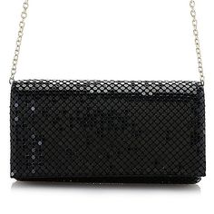 Metallic Mesh, Jessica Mcclintock, Evening Clutch, Night Out, On Sale, Mesh, My Style, Chain, Black