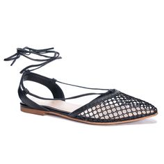 A classic sandal to tie for. With an edgy fishnet vamp and delicate lace-up leather straps that tie into a bow at the ankle, you'll look like the gift you are in the Cristina Summer Flats. Pair with a flowing dress or linen shorts for an effortless look that will garner every stare. By 42 Gold Mesh Fabric & Leather Upper Additional Manmade Materials Summer Lace-up Sandals With Wrapped Flat Heel, Elegant Ankle Wrap Lace-up Sandals For Spring, Elegant Lace-up Sandals For Beach, Chic Lace-up Sandals For Beach, Summer Party Cross-tied Sandals, Elegant Summer Lace-up Sandals With Wrapped Heel, Chic Lace-up Flat Heel Sandals For Beach, Evening Ankle Wrap Sandals For Summer, Chic Flat Heel Lace-up Sandals For Beach