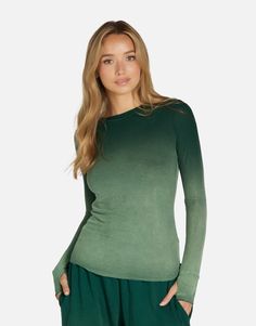 Made in LA 95% Siro Viscose 5% Spandex Wash Cold, Lay Flat to Dry ML Signature Soft Rib Knit Fabric Thumbhole Cutouts Fitted Silhouette Reactive Dye Stretch Fit Model & Fit Info Modeled in Size S Fitted Tee, Size Up If Unsure Height: 5' 9" / Waist: 23" / Bust: 31" / Hip: 34" Emerald Style, Rib Knit Fabric, Soft Clothes, Fitted Tee, Model Fits, Fitted Silhouette, Thumb Holes, Workout Tee, Vintage Tees