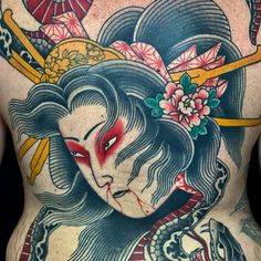 Namakubi Tattoo, Armpit Tattoo, Traditional Japanese Tattoos, Traditional Tattoo Art, Japanese Tattoo Designs