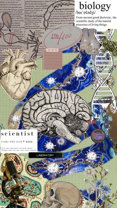 a collage of images with the words, science and biology on it's side