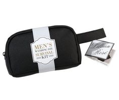 the men's wrong - way survival kit is in its pouch and has two tags on it