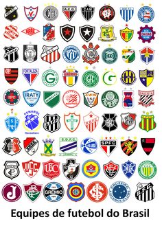 many different colored and black and white logos