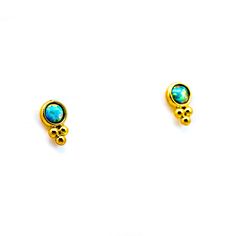 GOLD VERMEIL BEZEL SET OPAL STUD WITH CLUSTER Tai Jewelry, Opal Studs, January 20, Opal Stone, Bezel Setting, Handmade Bracelets, Gold Vermeil, Jewelry Inspiration, Jewelry Pieces