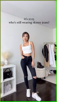 skinny jeans 🫣🫣🫣jk #girls #justforfun #style… The post skinny jeans 🫣🫣🫣jk #girls #justforfun #style appeared first on Kerina Mango. Kerina Wang, Tank Outfit, Backless Crop Top, Korean Brands, Easy Trendy Outfits, Denim Trends, Red Carpet Fashion, Black Skinnies, Girls Jeans