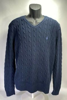 90's Retro  Polo Ralph Lauren Cable knitted V-neck Preppy Sweater  Color: Blue Size: M Measurements: Approximately  Length (Shoulder to Hem): 29" Chest: Armpit to Armpit  22" Sleeve Length (Shoulder to Cuff) 35" Classic V-neck Textured Knit Sweater, Casual V-neck Knit Cardigan, Casual Knitted V-neck Polo Sweater, Casual V-neck Polo Sweater For Winter, Casual Fitted Knit V-neck Sweater, Fitted Knit V-neck Sweater Casual Style, Fitted Long Sleeve Cotton V-neck Sweater, Winter Cotton V-neck Polo Sweater, Fitted V-neck Polo Sweater, Casual