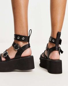 Shoes by Koi Footwear It’s open-toe season Pull tab for easy entry Pin-buckle fastenings Flatform sole Platforms Sandals, Koi Footwear, Black Goth, Flatform Sandals, Sandals Black, Pull Tab, Ballerinas, Logic, Black Sandals