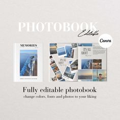 an advertisement for a photographer's photobook with multiple photos on the front and back cover