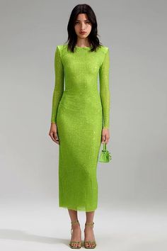 The Alondra Green Long Sleeve Midi Dress exudes elegant sophistication. It's made from a green blend of fabric, lending a graceful look while still being comfortable. The long sleeve and embellished detailing add the perfect level of refinement for any evening event.Size(cm)/(inch)XSSMLBust3536384013.6514.0414.8215.6Waist2829313310.9211.3112.0912.87Hips3839414314.8215.2115.9916.77Material: Polyester Spandex*The above data is for flat dimensions, and the high elastic fabric can be stretched. *The above data is for reference only, please choose based on your usual purchase code. *This size chart is manually measured and may have an error of approximately 1-3CM. Formal Long Sleeve Embellished Midi Dress, Long Sleeve Embellished Midi Cocktail Dress, Formal Long Sleeve Sequined Midi Dress, Green Long Sleeve Dress For Night Out, Festive Long Sleeve Midi Evening Dress, Green Festive Evening Dress, Long Sleeve Sequined Midi Dress For Fall, Green Fitted Long Sleeve Party Dress, Fitted Green Long Sleeve Party Dress