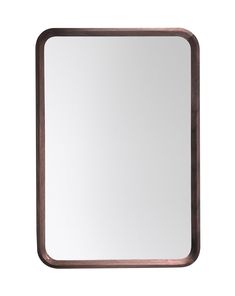 a square mirror on a white wall