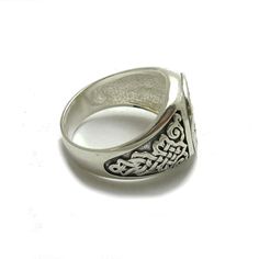 Sterling silver ring. Stamped 925. Approximate weight 10.1 grams. Top width 1.7cm (0.68inches). All our jewels are made from solid sterling silver 925/1000 and are carefully crafted by hand in our family workshop. We dispatch your orders in 5 working days, worldwide and the postage is $5. We ship registered priority mail. Please allow 5-7 working days for delivery in Europe and 10-15 working days outside Europe. For any questions - please do not hesitate to contact me! Symbolic Silver Sterling Signet Ring, Symbolic Silver Hallmarked Rings, Symbolic Silver Sterling Engraved Ring, Symbolic Silver Signet Ring Stamped 925, Silver Open Signet Ring As A Gift, Silver Signet Ring Stamped 925 With Open Shape, Silver Open Signet Ring Stamped 925, Symbolic Silver Open Ring, Silver Symbolic Signet Ring