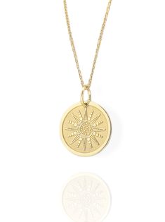 9K Solid Gold Sun Moon Necklace,  Engraved Celestial Pendant, Gold Astrology Jewelry  Find all the information you need about your pendant : Material: 9K Solid Real Gold Stamp: 375 (9K) Pendant's Size: ( 6 sizes available) -       0.52 inches / 13mm  (diameter) -       0.59 inches / 15mm (diameter) -0.70 inches / 18mm (diameter) -0.78 inches / 20mm (diameter) -0.86 inches / 22mm (diameter) -0.94 inches / 24mm (diameter) Pendant Thickness: 0.5mm Inner diameter of the jumpring: 4mm FREE Backside Engraving Gift Box Included! Necklace Length: (thin and dainty) - Without Chain - 16 inches / 40cm - 18 inches / 45cm - 20 inches / 50cm Add your personalized engraving on the back for FREE, we recommend a maximum of 5 lines with 10-15 characters on each side. Personalized/Custom orders cannot be ret Sun Moon Necklace, Celestial Pendant, Sun And Moon Necklace, Astrology Jewelry, Gold Sun, White Gold Chains, Jewelry Personalized, Crescent Moon Necklace, Disc Necklace