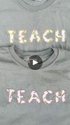 6.5K views · 1K reactions | THE LAST PART
•
Want to make this TEACH tee on your own?! My class & kit will be coming out soon!!✏️
•
Don’t have the time to make it? No worries, message me to place an order!!
•
I wish I could add so many more details into these reels. What questions do you have? 
•
#Embroidery #embroiderersofinstagram #embroider #embroideryart #embroidered #embroidelicious #embroiderydesign #embroideryhoop #embroideryartist #embroiderydesigns #embroiderylove #embroiderypattern #embroideryfloss #embroiderywork #handembroidery #handembroidered #handembroiderywork #handembroideryart #handembroiderydesign #handbroiderystitch #handembroideryartist #handembroided #handembroiderypattern #dmcfloss #dmcthreads #dmccrafts #embroiderytutorial #handembroiderytutorial #teacherlife #teache Embroider Shirt, Applique Tee, Applique Sweatshirt, What Questions, Reverse Applique, Good Feeling, Hand Embroidery Tutorial, Embroidery Videos, Hand Embroidery Pattern